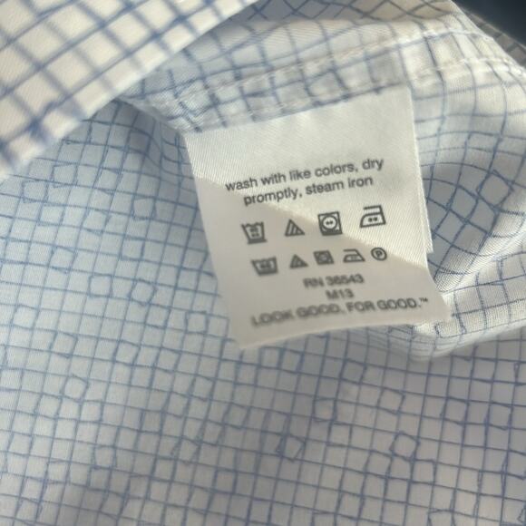 REACTION KENNETH COLE SLIM FIT BUTTON DOWN LONG SLEEVE DRESS SHIRT - Picture 10 of 11